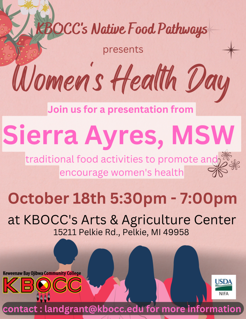 Women’s Health Day Keweenaw Bay Ojibwa Community College
